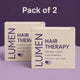 Pack of 2 Lumen Hair Therapy solid shampoo bars with rice protein, silk, keratin & biotin for softness and shine