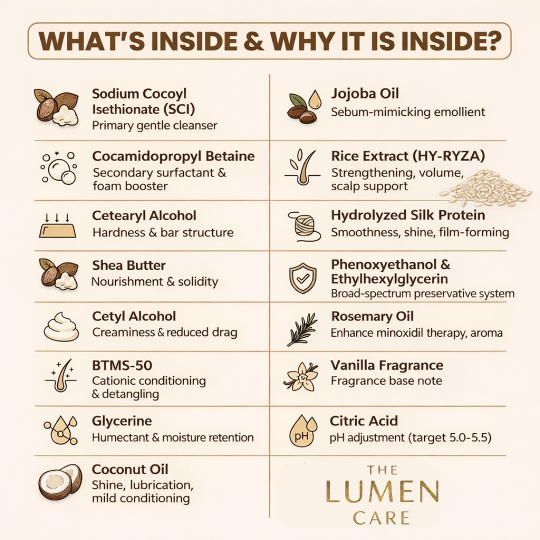 Lumen Oryza - Silk Protein Solid Shampoo